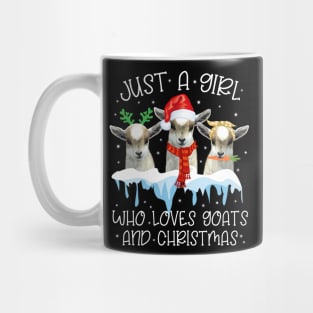 Just A Girl Who Loves Goats And Christmas Mug